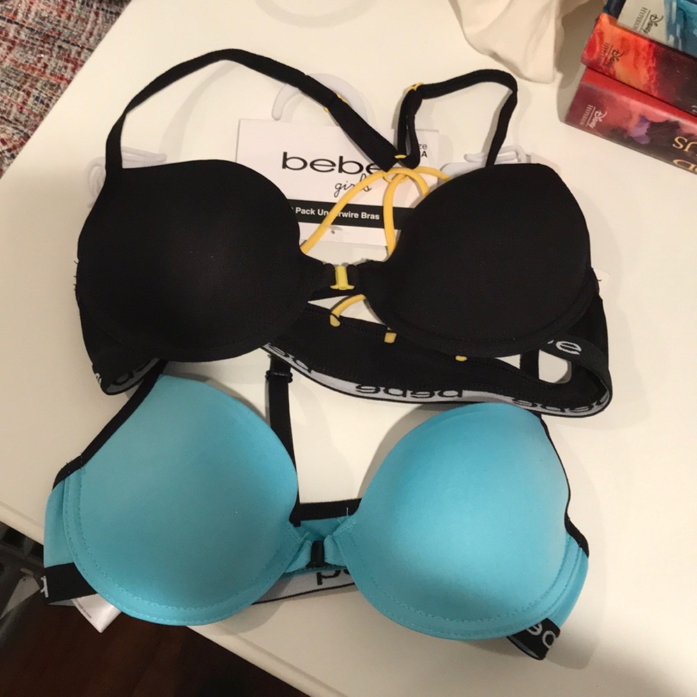 2 bebe bras size 32A